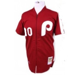 Men's Philadelphia Phillies #10 Darren Daulton Red zipper Throwback Jersey