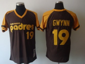 Men's Mitchell&Ness San Diego Padres #19 Tony Gwynn 1978 Brown Throwback Jersey