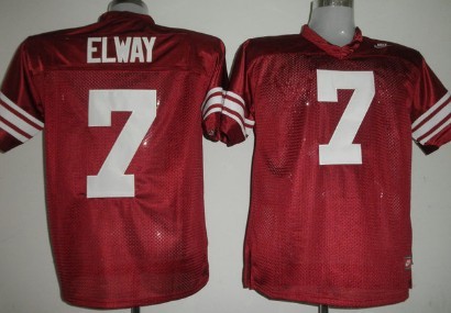 Men's Standford Cardinals #7 John Elway Red Jersey