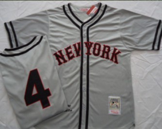 San Francisco Giants #4 Mel Ott Gray Throwback Jersey