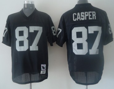 Oakland Raiders #87 Dave Casper Black Throwback Jersey