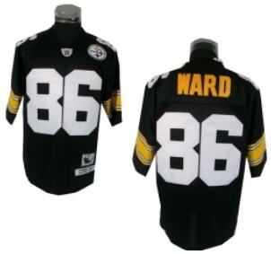 Men's Pittsburgh Steelers #86 Hines Ward Black Throwback Jersey