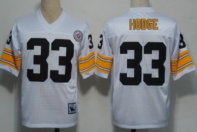 Pittsburgh Steelers #33 Hodge White Throwback Jersey