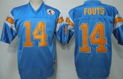 Men's San Diego Chargers #14 Dan Fouts Powder Blue Throwback Jersey