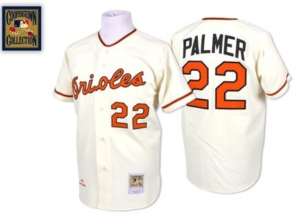 Men's Baltimore Orioles #22 Jim Palmer 1970 Cream Throwback Jersey