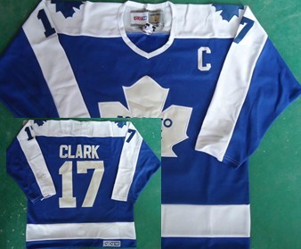 Toronto Maple Leafs #17 Wendel Clark Blue CCM Throwback Jersey