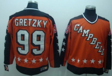 Edmonton Oilers #99 Wayne Gretzky Orange CCM ALL STAR CAMPBELL Jersey