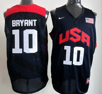 Men'sNike 2012 Team USA Basketball Jersey #10 Kobe Bryant  Navy blue