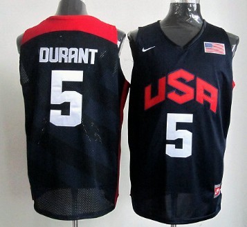 Nike 2012 Team USA Basketball Jersey #5 Kevin Durant  Navy blue