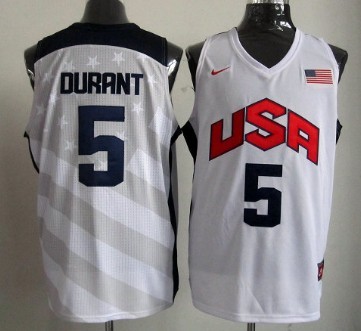 Nike 2012 Team USA Basketball Jersey #5 Kevin Durant  white