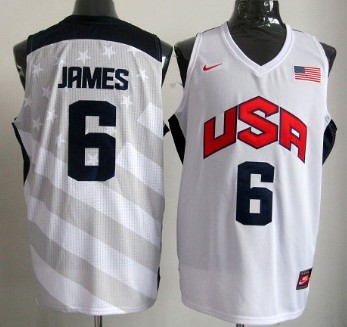 Nike 2012 Team USA Basketball Jersey #6 James White