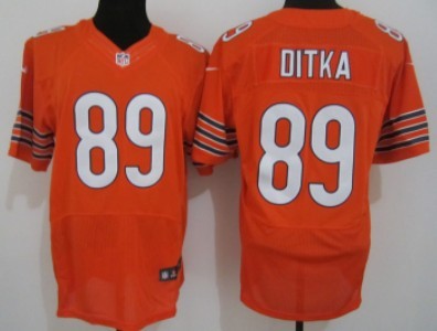 Men's Chicago Bears Throwback Plyer #89 Mike Ditka Orange Nik Elite Jersey  