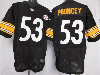 Men's Pittsburgh Steelers #53 Maurkice Pouncey Black Nik Elite Jersey 