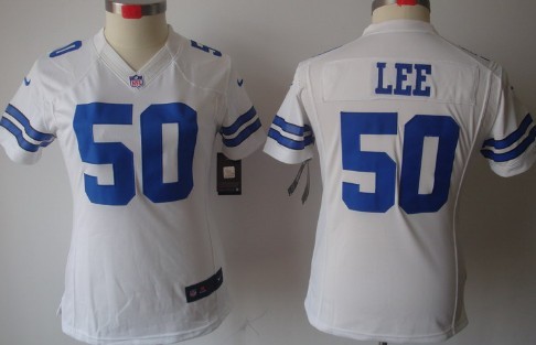 Nike Dallas Cowboys #50 Sean Lee White Limited Womens Jersey