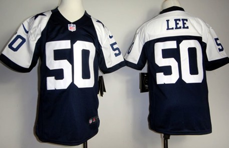 Nike Dallas Cowboys #50 Sean Lee Blue Thanksgiving Game Kids Jersey