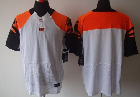 Mens Nike NFL Elite Jersey  Cincinnati Bengals Blank White 