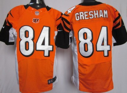 Mens Nike NFL Elite Jersey  Cincinnati Bengals #84 Jermaine Gresham Orange 