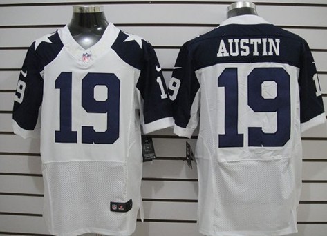 Mens Nike NFL Elite Jersey Dallas Cowboys #19 Miles Austin White Thanksgiving 