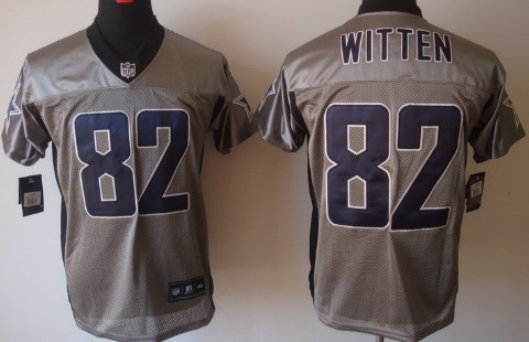 Mens Nike NFL Elite Jersey Dallas Cowboys #82 Jason Witten Gray 