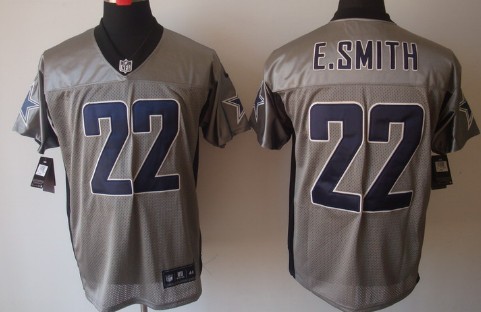 Mens Nike NFL Elite Jersey Dallas Cowboys #22 Emmitt Smith Gray 