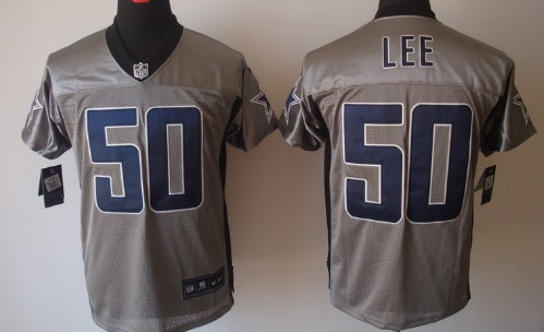 Mens Nike NFL Elite Jersey Dallas Cowboys #50 Sean Lee Gray 