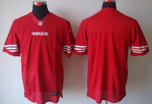 Mens San Francisco 49ers Blank Red Nik Elite Jersey