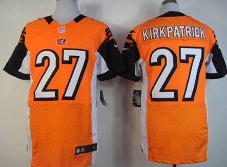 Mens Nike NFL Elite Jersey  Cincinnati Bengals #27 Dre Kirkpatrick Orange 