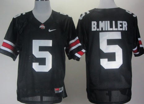 Men's College Football Jersey Ohio State Buckeyes #5 Braxton Miller Black 