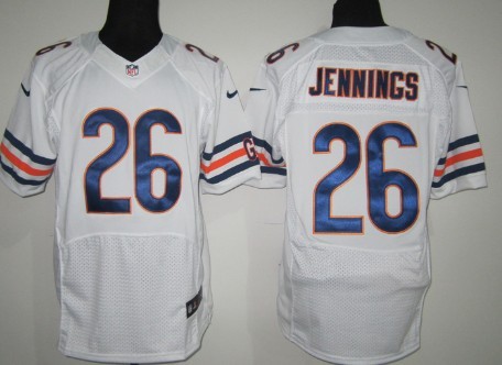 Men's Nike Elite Jersey Chicago Bears #26 Tim Jennings White 