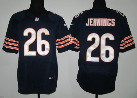 Men's Nike Elite Jersey Chicago Bears #26 Tim Jennings Blue 