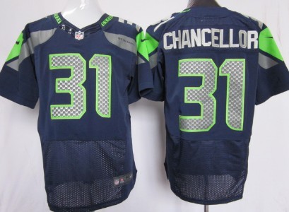 Men's Nike Elite Jersey  Seattle Seahawks #31 Kam Chancellor Blue 