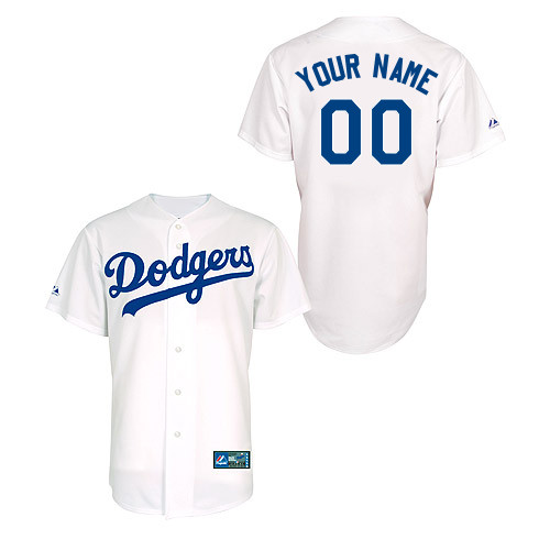 Los Angeles Dodgers Youth Replica Personalized Home Jersey by Majestic Athletic