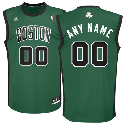 Men's adidas Boston Celtics Custom Alternate Replica Basketball Jersey Green Black