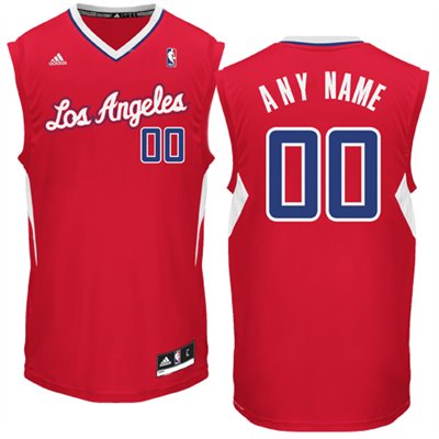 Mens's adidas Los Angeles Clippers Custom Replica Basketball Jersey - Red