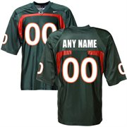 Mens Miami Hurricanes Custom Nike Green Throwback Football Jersey