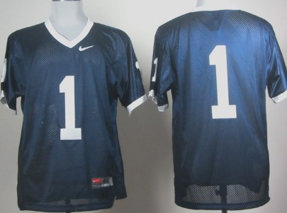 Mens College Football Jersey Penn State Natty Lions #1 Navy Blue 