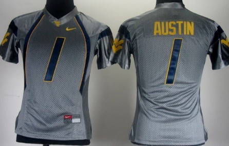 Womens NCAA Jersey West Virginia Mountaineers #1 Tavon Austin Gray 