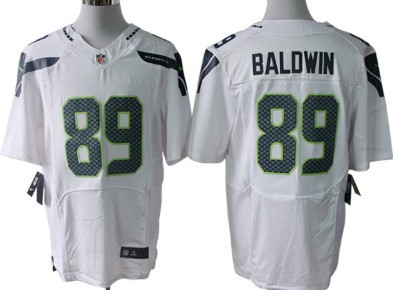 Mens Nike Elite Jersey  Seattle Seahawks #89 Doug Baldwin White 