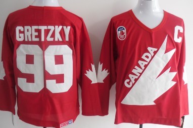 Team Canada #99 Wayne Gretzky 1991 Olympic Red CCM Jersey