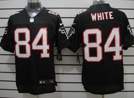 Men's Nike Elite Jersey Atlanta Falcons #84 Roddy White Black 