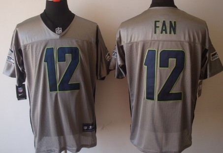 Nike Elite Jersey  Seattle Seahawks #12 Fan Gray 