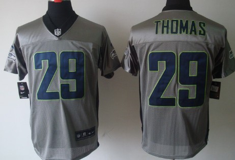 Nike Elite Jersey Seattle Seahawks #29 Earl Thomas III Gray with  Black Neck 