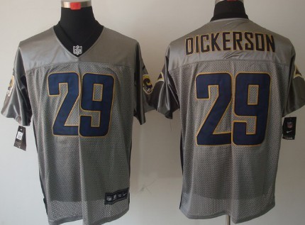Nike Elite Jersey  St. Louis Rams Retired Player #29 Eric Dickerson Gray 