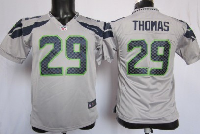 Kid's Seattle Seahawks Nike Game Jersey #29 Earl Thomas III Gray