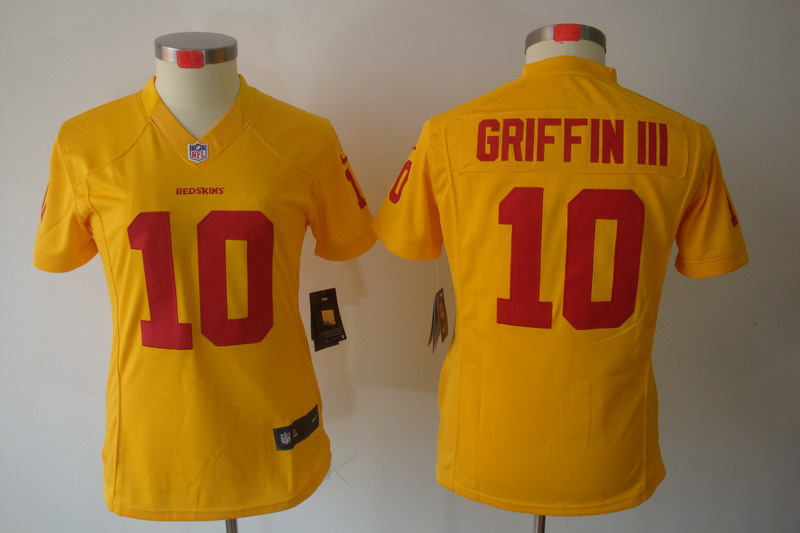Women's NIKE LIMITED Jersey Washington Redskins #10 Robert Griffin III Yellow