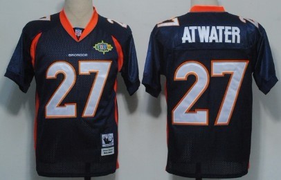 Mitchell&Ness Denver Broncos #27 Steve Atwater Blue Super Bowl Throwback Jersey