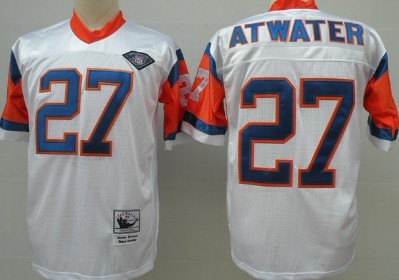 Mitchell&Ness Denver Broncos #27 Steve Atwater White 75TH Throwback Jersey