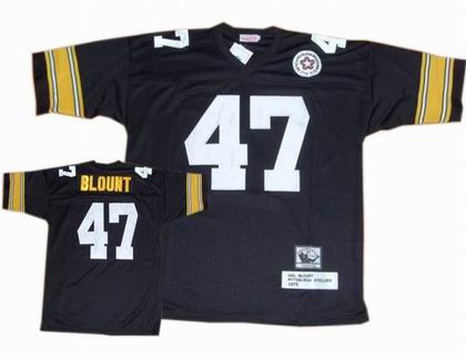 Mitchell&Ness Pittsburgh Steelers #47 Mel Blount Black Throwback Jersey