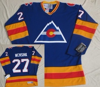 Colorado Avalanche #27 John Wensink Blue CCM Throwback Jersey