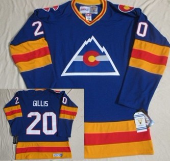 Colorado Avalanche #20 Mike Gillis Blue CCM Throwback Jersey